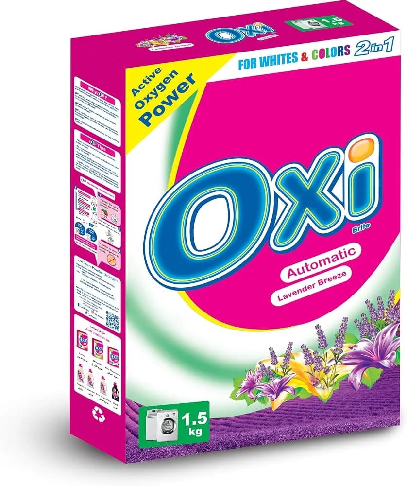 Oxi Automatic Laundry Powder, Lavender 1.5kg