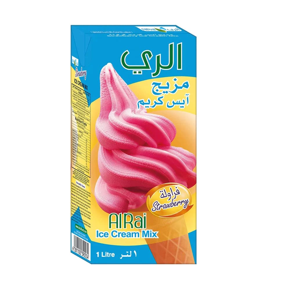 مزيج آيس كريم فراولة 1 لتر - كرتون 12